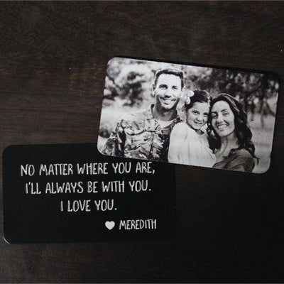 Personalized Wallet Card Black