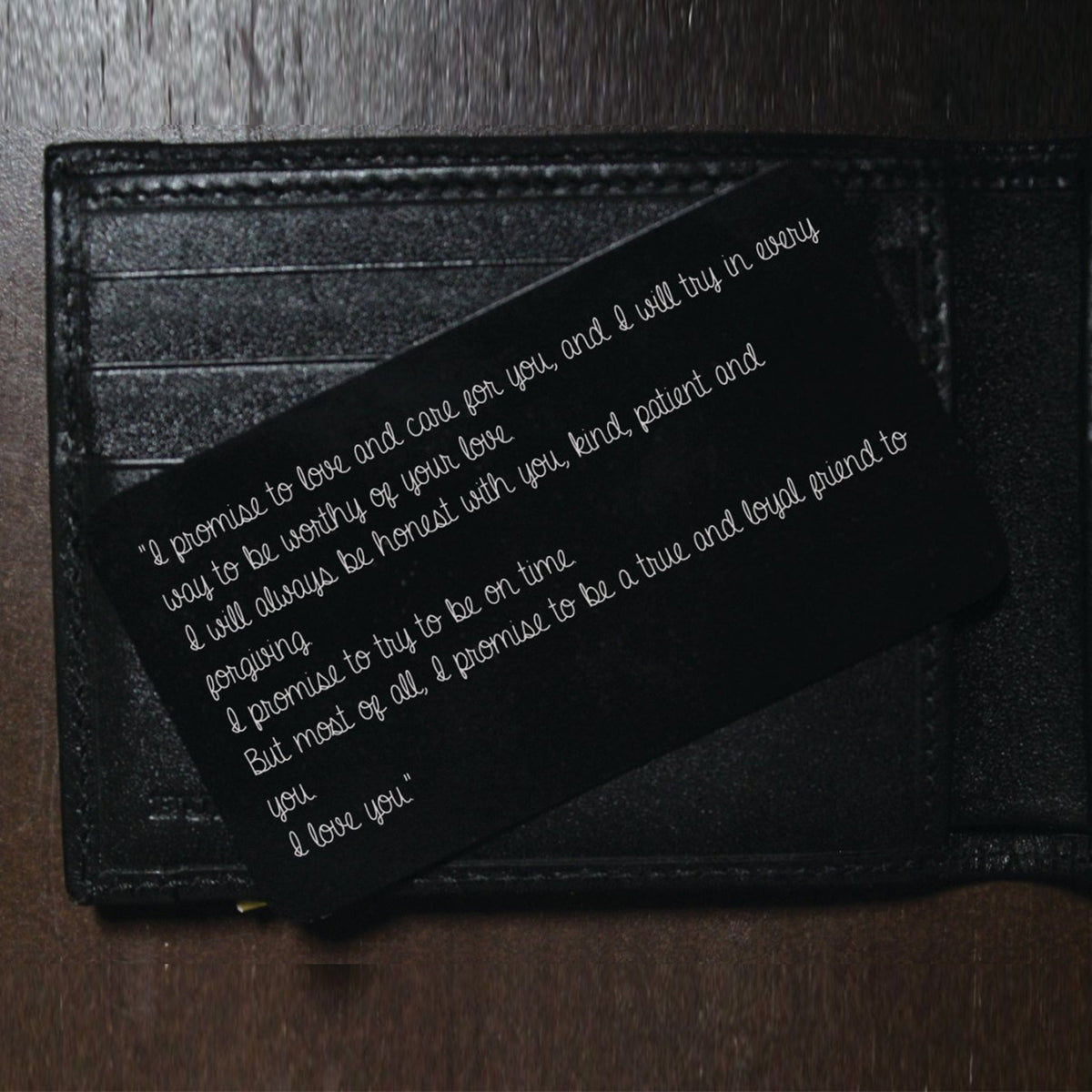 Personalized Wallet Card Black