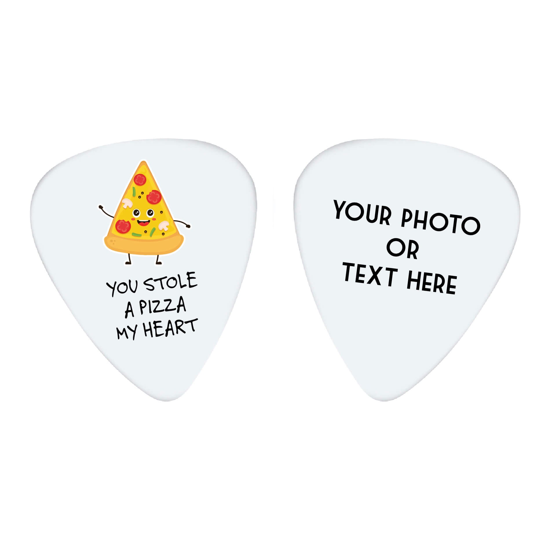You Stole a Pizza My Heart Custom Guitar Pick