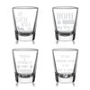 Dogs & Whiskey Shot Glasses- Set of 4