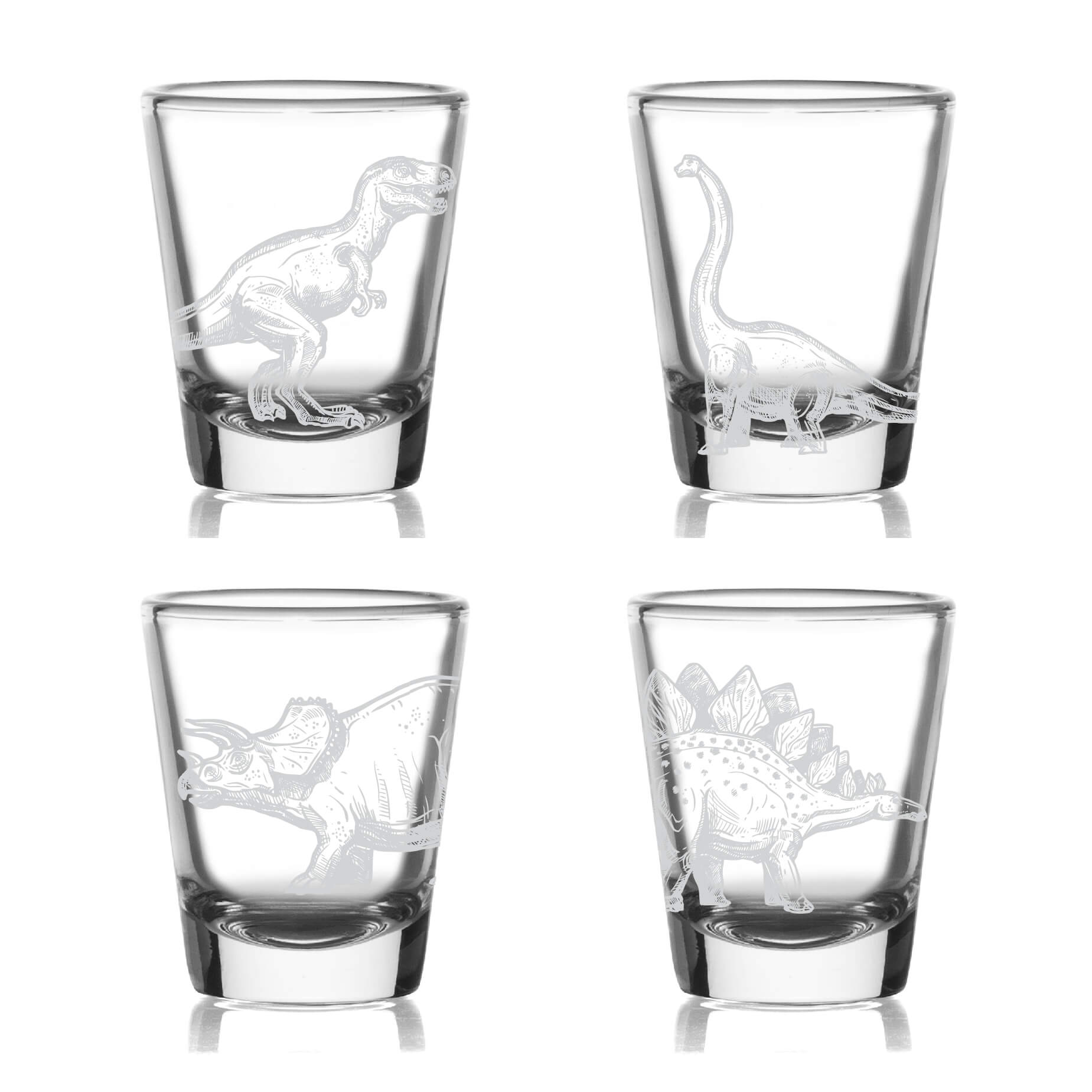 Dinosaur Shot Glasses- Set of 4