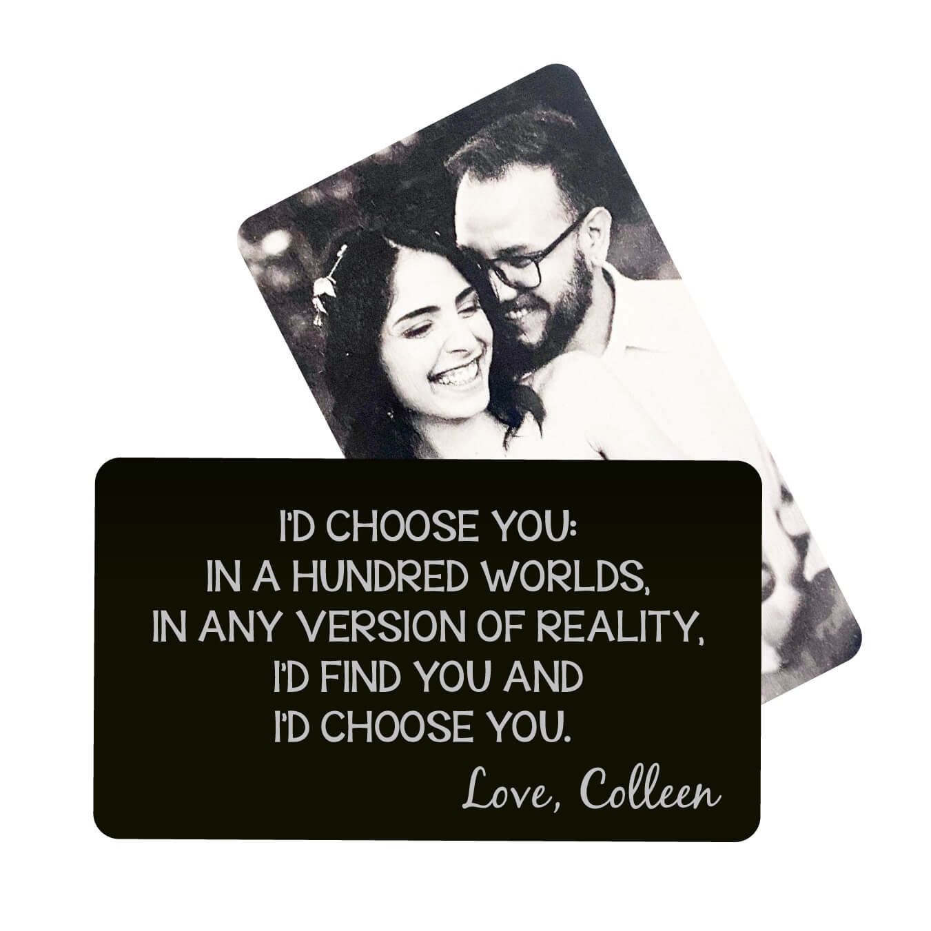 I'd Choose You Personalized Metal Wallet Card