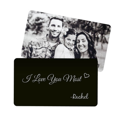 I Love You Most Metal Wallet Card