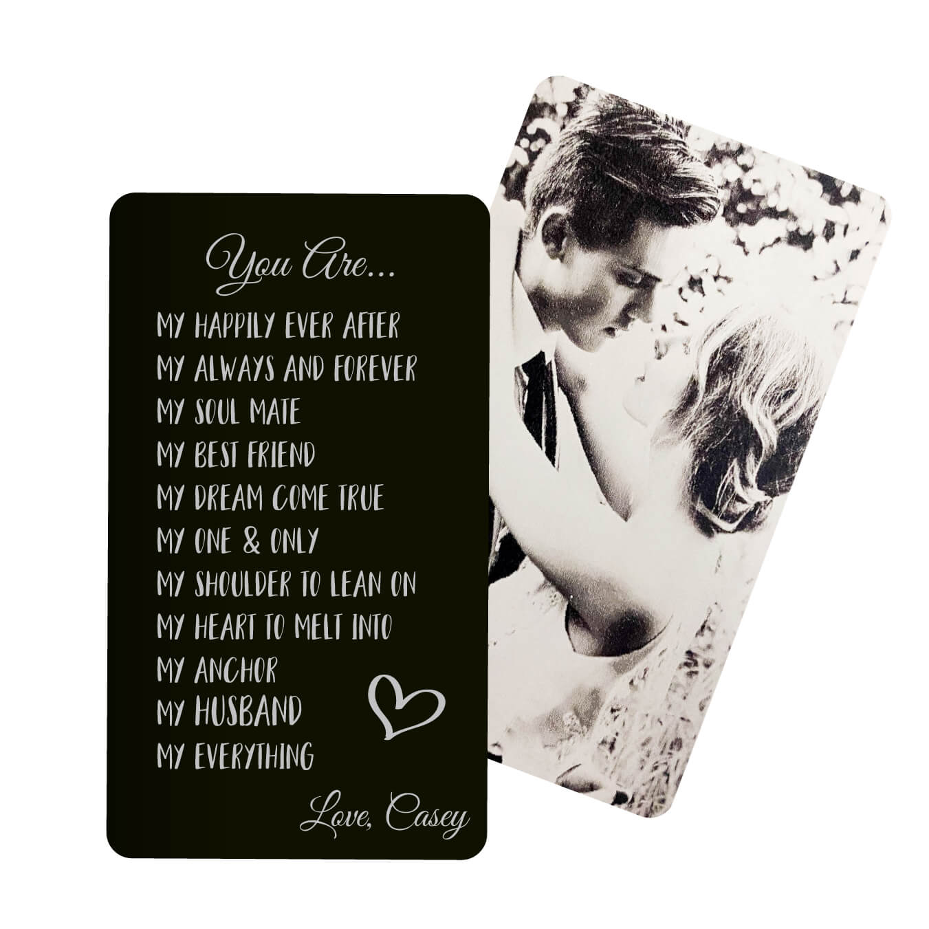 Gift for Husband Personalized Metal Wallet Card