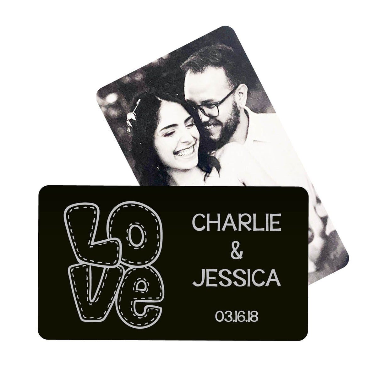 L O V E  Personalized Metal Wallet Card
