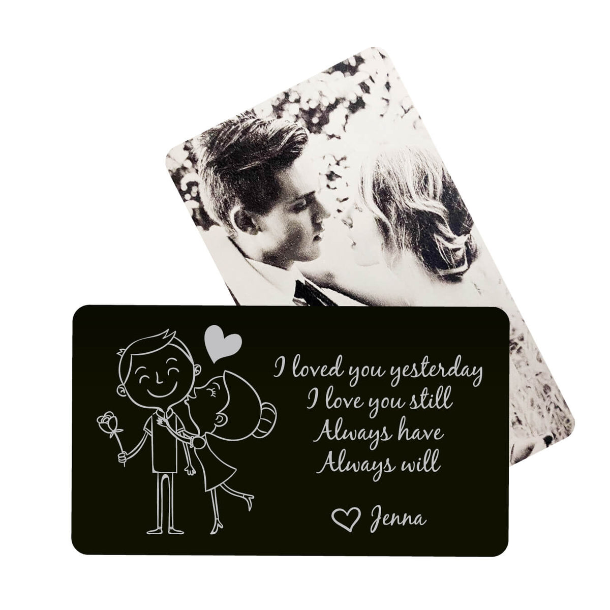 I Love You Still Personalized Metal Wallet Card